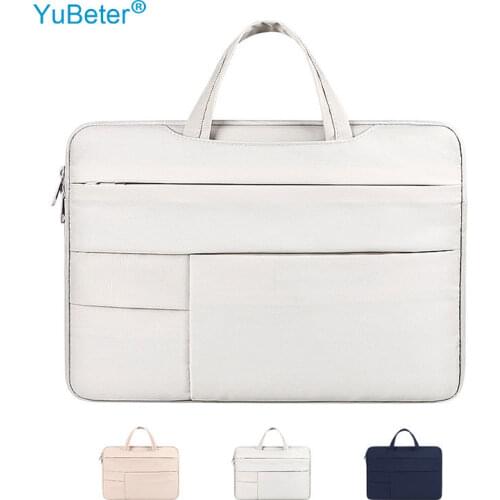 YuBeter Women Mens Waterproof Laptop Bag Briefcase Notebook Pouch PC Sleeve for Huawei Dell MacBook Air Pro 13.3 14.1 15.6 Inch