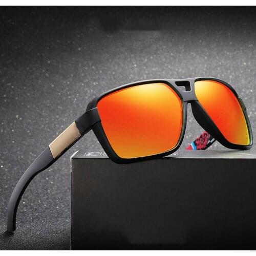 Men Outdoor Sports Ultralight PC Frame Square Oversized Polarized Sunglasses Custom Made Myopia Lens -1 to -6