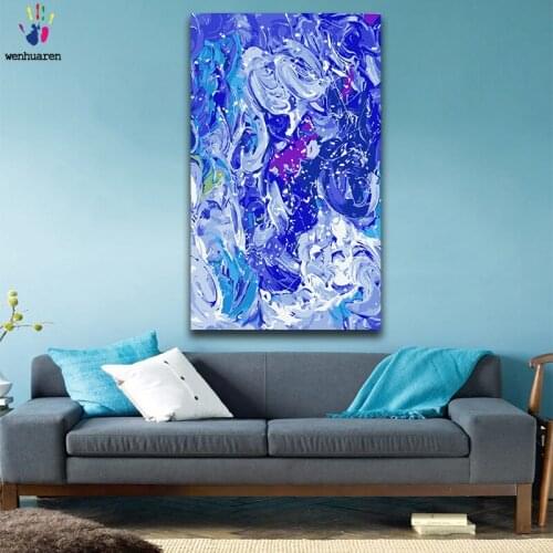 DIY colorings pictures by numbers with colors Abstract blue sea Wave picture drawing painting by numbers framed Home