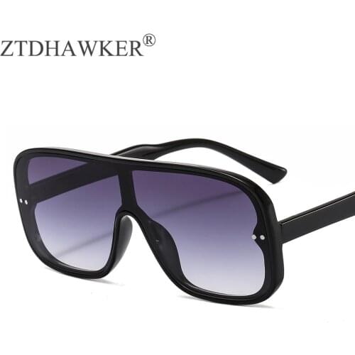 The New Large Square Siamese Sun Glasses Wild Personality Glasses Trend Ladies Outdoor Personality Sunglasses