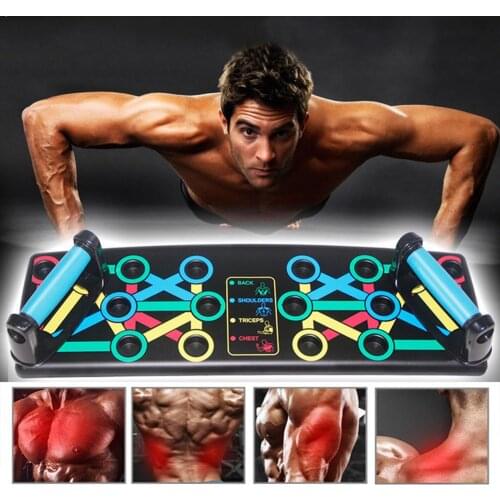 14in1 Push-up Support Fitness Equipment Multi-function Push-up Stands Fitness Exercise Tools for Gym Body Building Workout Train