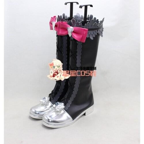 LoveLive! Love Live Maki Nishikino Black Gray Cosplay Shoes Boots X002