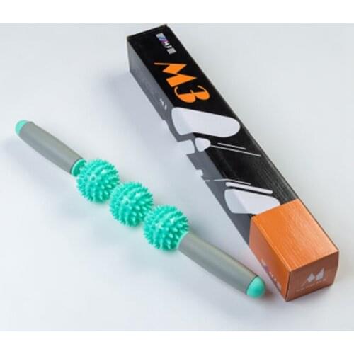 16inch Gym Muscle Massage Roller Yoga Stick Muscle Body Massage Relax Tool Muscle Roller Sticks with Point Spiky Ball