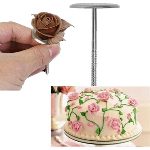 Big Promotion Stainless Steel Nail Stand Holder For Cake Kitchen Baking Stencils Icing Cream Flower Piping Nail Stands Cake Tool