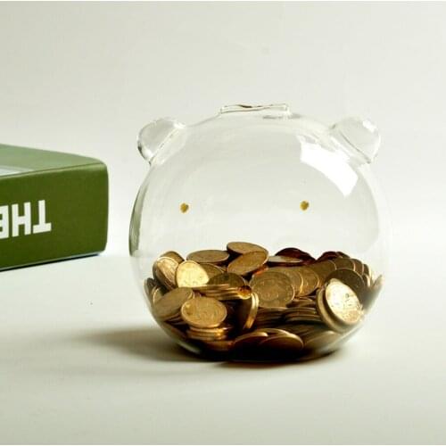 Transparent Cute Piggy Bank Gift Pig Saving Money Box Coin Bank Mini Safe Sparkasse Caixa De Dinheiro Halal Vault Defi 60KOA72