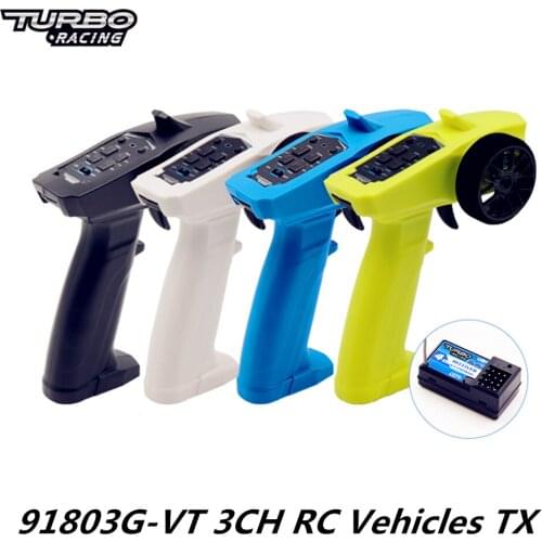 TURBO RACING P30 91803G-VT 3CH Splitable Radio Transmitter with Receiver Up To 120m Distance for RC Vehicles Car Boat Tank