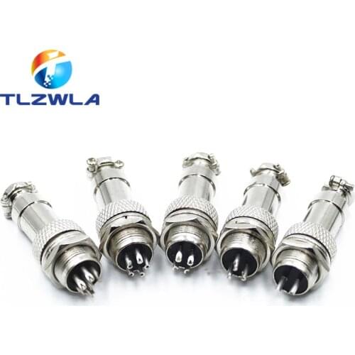 1set GX12 2/3/4/5/6/7 Pin Male + Female 12mm L88-93 Circular Aviation Socket Plug Wire Panel Connector with Plastic Cap Lid