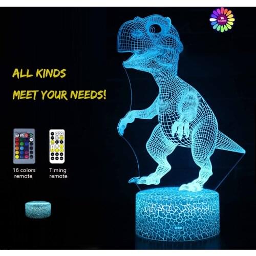 Bedroom Decoration Childrens Lamp Night Light Dinosaur Modern Bedside Table Desk Deco 3d Neon Sign Led for the Girl Lighting