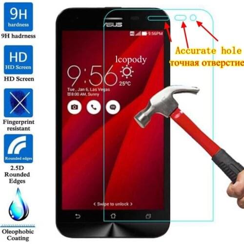9H 2.5D Accurate hole tempered glass screen protector FOR ASUS ZenFone Go zb552kl zb552 kl ZB 552 KL case 5.5" lite pro prime
