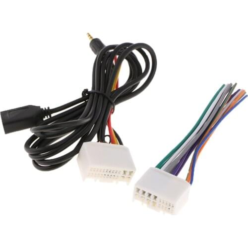 Wire Harness to Connect An Stereo Receiver +USB AUX Line for KIA Hyundai