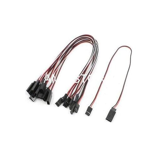10pcs 11.8" 30cm Length Male to Female 3 Pin Extension Cord Cable for RC Model