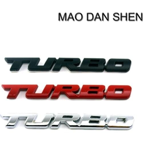 3D NEW STICKER TURBO LOGO EMBLEM BADGE Car Boot Trunk Tail Sticker fit for Toyota Kia