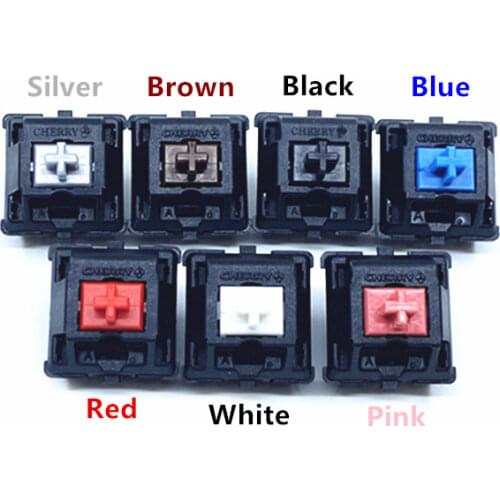 Free shipping 10-100PCS Original Cherry MX Mechanical Keyboard Switch Silver MX Brown Blue Switch 3-pin Cherry Bright Switch