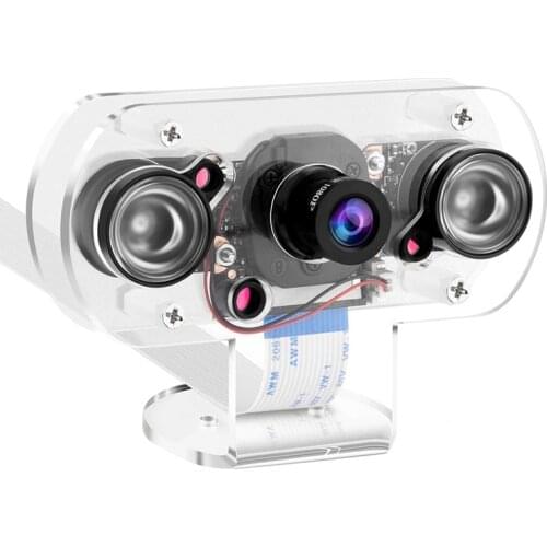 For Raspberry Pi 4B Camera with Holder and Cable IR Camera Module 5MP OV5647 Webcam Automatically Switching Between Day