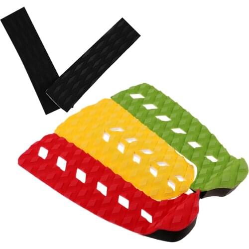 3 Pcs Non-Skid Traction Pad with 2 Pieces Traction Surfing Surfboard Funboard Shortboard Pad Bar Grip Skimboard Tail Pad