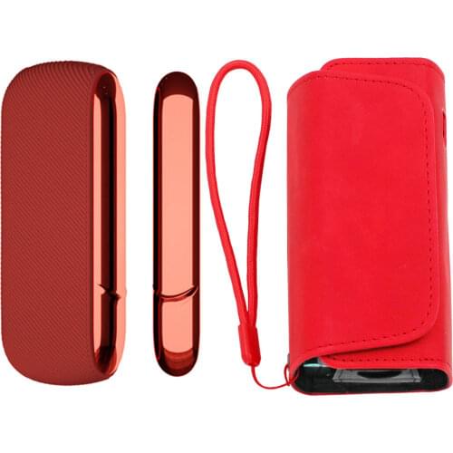 Flip Leather Holder + Silicone Case Pouch For IQOS 3.0 DUO Bag Side Cover Carring Protective Accessories