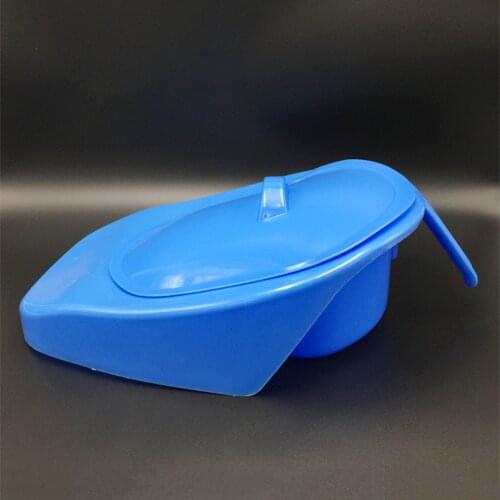 Bedpan Bed Pan with Lid Handle for Patient Women Men Elderly Anti-Spill Reusable