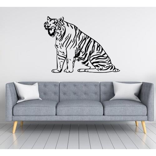 Cartoon Tiger Home Decorations Pvc Decal For Babys Rooms Sticker Mural