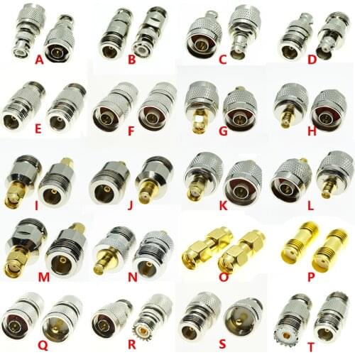 N Male Female To BNC SMA RPSMA UHF N PL259 SO-239 male female RF Connector Adapter Test kit