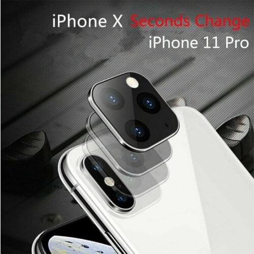 Applicable iPhone Apple X XS MAX Seconds Change 11Pro for iPhone 11 PRO MAX Lens Sticker Modified Camera Cover Metal Protector
