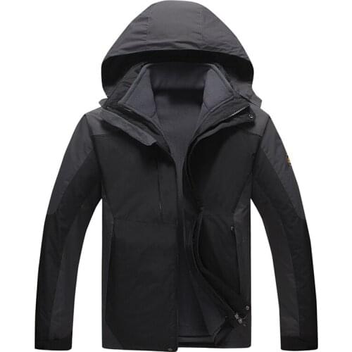 Two-in-one new plus size 8XL 7XL6XL Winter men jackets thermal jaqueta thick jacket coat men jacket outwear Waterproof Windproof