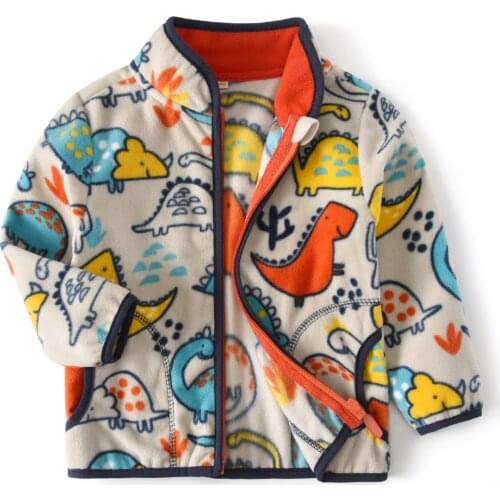 Baby Girl Clothes Childrens Jackets 2020 Autumn New Kids Boys Casual Print Coats Toddler Outwear Baby Fleece Soft Coats 2-9Y