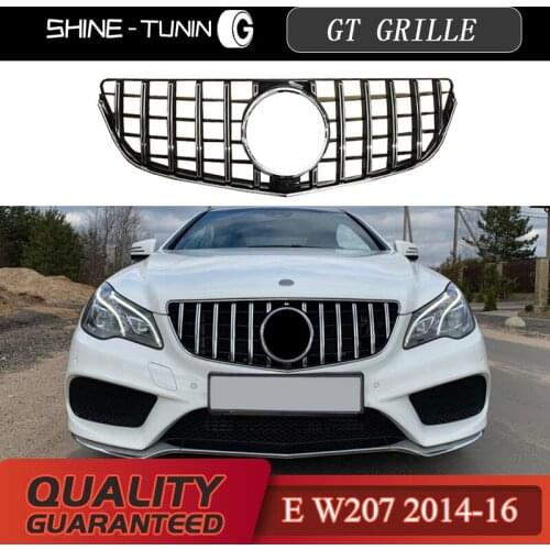 Front Grille Suitable for E class W207 GT GTR grille E200 2014-16 Front grille silver GT Grille