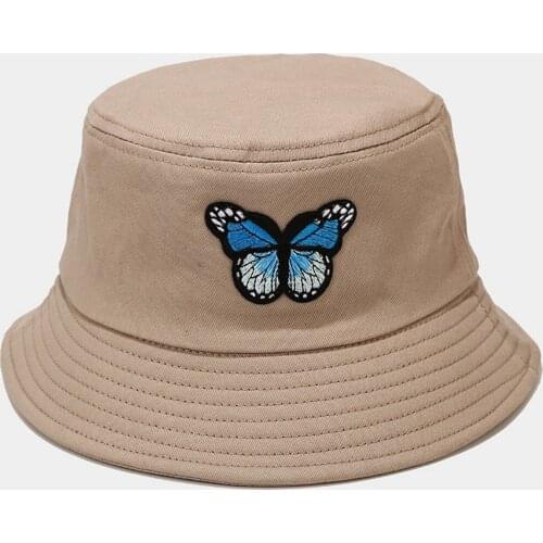 Korean Style Fisherman Hat Womens Butterfly Printing Sunshade Fishermans Hat Basin Hat Outdoor Sunscreen Bucket Hat Sombreros