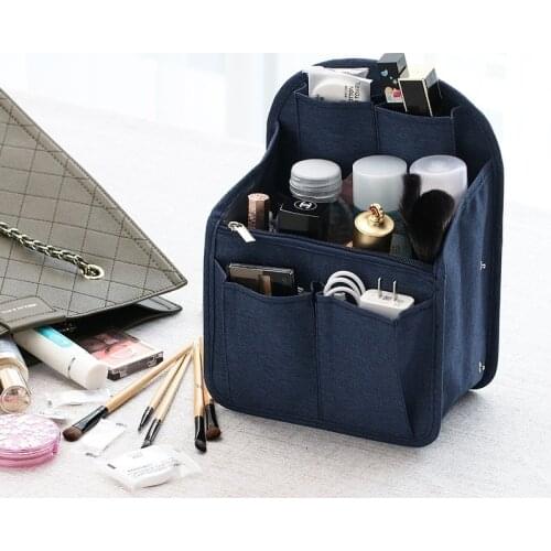 Multipockets Makeup Bag Foldable Cosmetic Bag Kosmetyczka Hand Waterproof Insert Inside Travel Organizer Bag Neceser Mujer Bolso