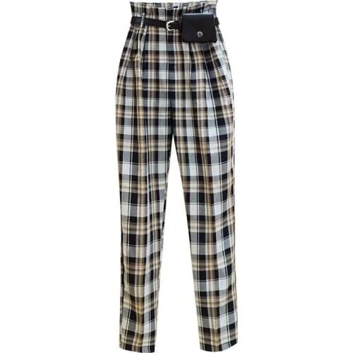 TSDFC Women's Plaid Trousers