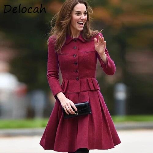 Delocah Women Summer Fashion Designer Skirt Set Long Sleeve Blouses + High Waist Printed Ruffles Skirts 2 Two Pieces Suits 2021