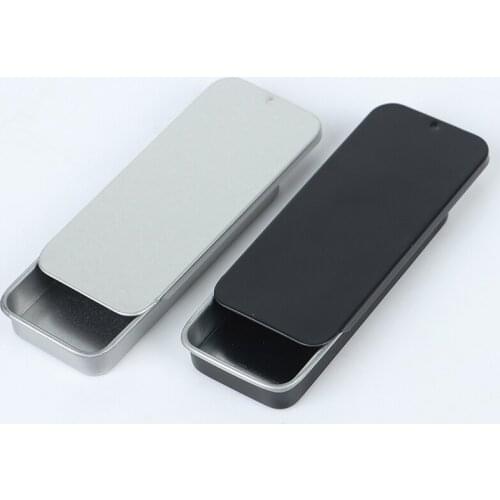 1PC Portable Tin Box Mini Iron Slide Cover Storage Jewelry Pill Cases Container Can