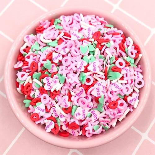 100g Love Heart Chick Cartoon Slices Polymer Hot Clay Sprinkles for Slime Crystal Mud Filling DIY Tiny Cute Plastic Klei Craft
