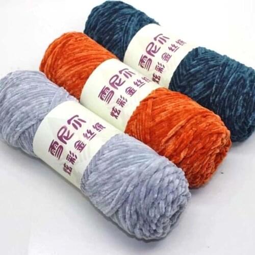 100g Chenille Velvet Knitted Craft Wholesale Skeins Knitting Crochet Thread Supersoft Yarn Sweater Warm Wool Hand