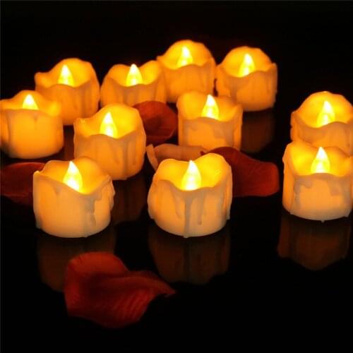 12PCS Mini Led Tears Candle Light Decorative Tealights Indoor /Outdoor Holiday Decoration for Party,Wedding,Bar