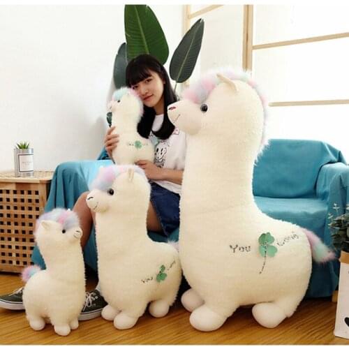 28-70cm Kawaii Alpaca Plush Doll Cute Llama Alpacasso Stuffed Toy Anime Cushion Pillow Children Kids Gift