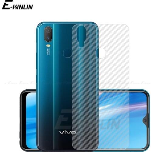 2pcs/lot Soft Back Cover Screen Protector For BBK vivo Y1s Y11 Y15 Y12 Y12i Y17 Y19 2019 3D Carbon Fiber Sticker Film Not Glass
