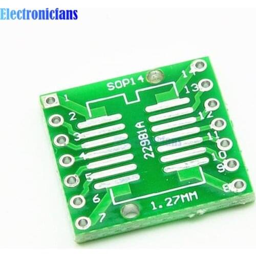 5PCS SOP14 SSOP14 TSSOP14 to DIP PCB SMD DIP/Adapter plate Pitch 0.65/1.27mm GM