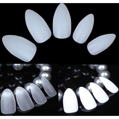 500pcs Full Cover Matte False Nails ABS Water Drop Nail Extension Fake Fingernail Artificial Nail Art Tips Salon DIY