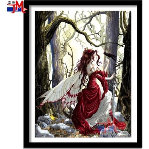 5D DIY Diamond Painting Gothic Fantasy Art Butterfly Fairy Diamond Embroidery Full Square/Round Drill Landscape Home Decor Gift