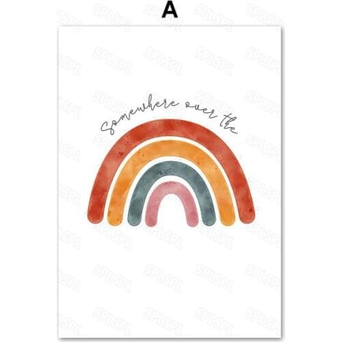 Diy Diamond Painting Rainbow Color System Small Fresh and Simple Hot Air Balloon Rainbow Sun English Word Decorative Painting