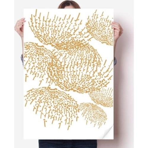 White Japanese Culture Autumn Sticker Poster Decal 80x55