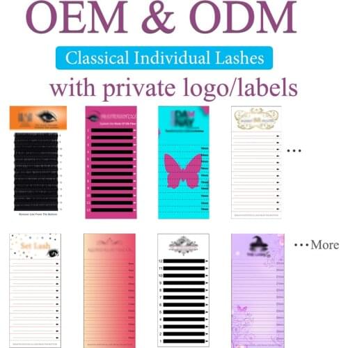 Private Logo Classical Individual Lash Extensions OEM&ODM Wholesale Private Labeling 20 Cases