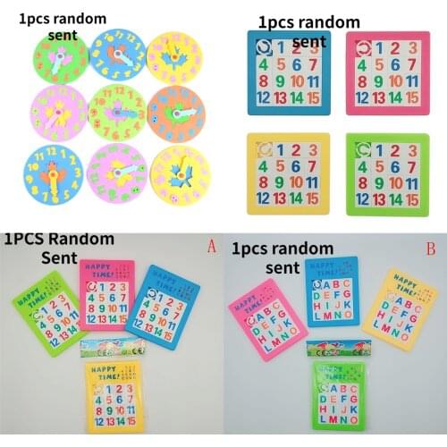 1pcs 3D Slide Puzzle Plastic Building Numbers Alphabets Eva Assembles The Clock Childrens Learning Game Toys Educational Toy