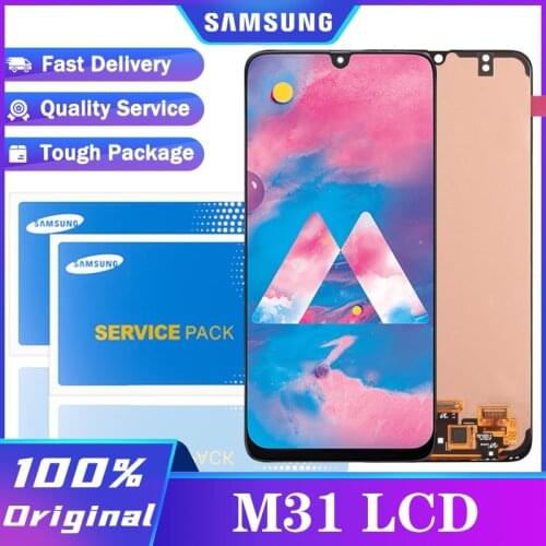 Original 6.4'' SUPER AMOLED Display for Samsung Galaxy M31 LCD M315F SM-M315F LCD Touch Screen Digitizer Assembly Repair Parts