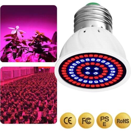 GU10 Phyto Lamps E27 Led Full Spectrum Grow Light MR16 Led Bulbs Seedling 48 60 80leds B22 Plant Growing Lamp For Greenhouse