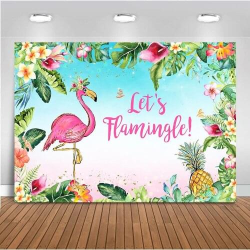 Photography backdrop Lets flamingle newborn baby shower pink girls background for photo studio customize party decoration prop