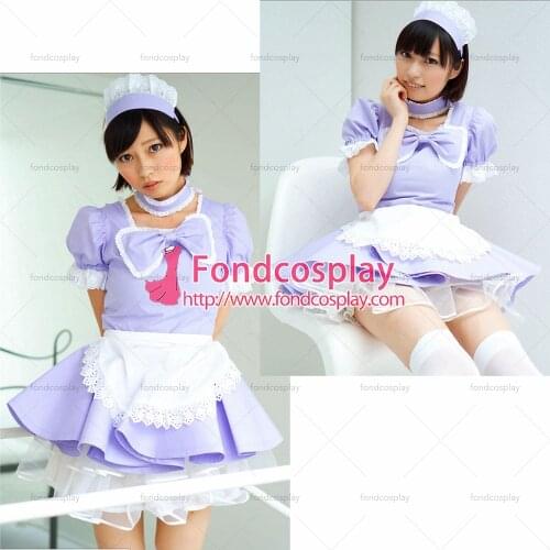 Sissy maid satin dress lockable Uniform cosplay costume Tailor-made[G2223]