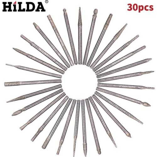 HILDA 30PCS Rotary Tool Accessories for Grinding Sanding Carving For Hilda Dremel Mini Drill