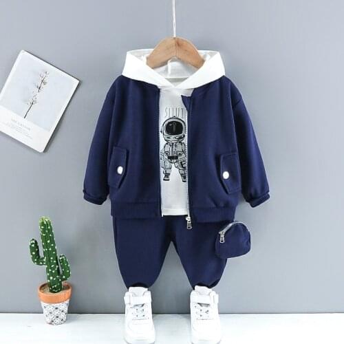 2021 hot season childrens boys and girls' clothing new handsome tooling zipper suit baby clothing baby pants 1234 years old
